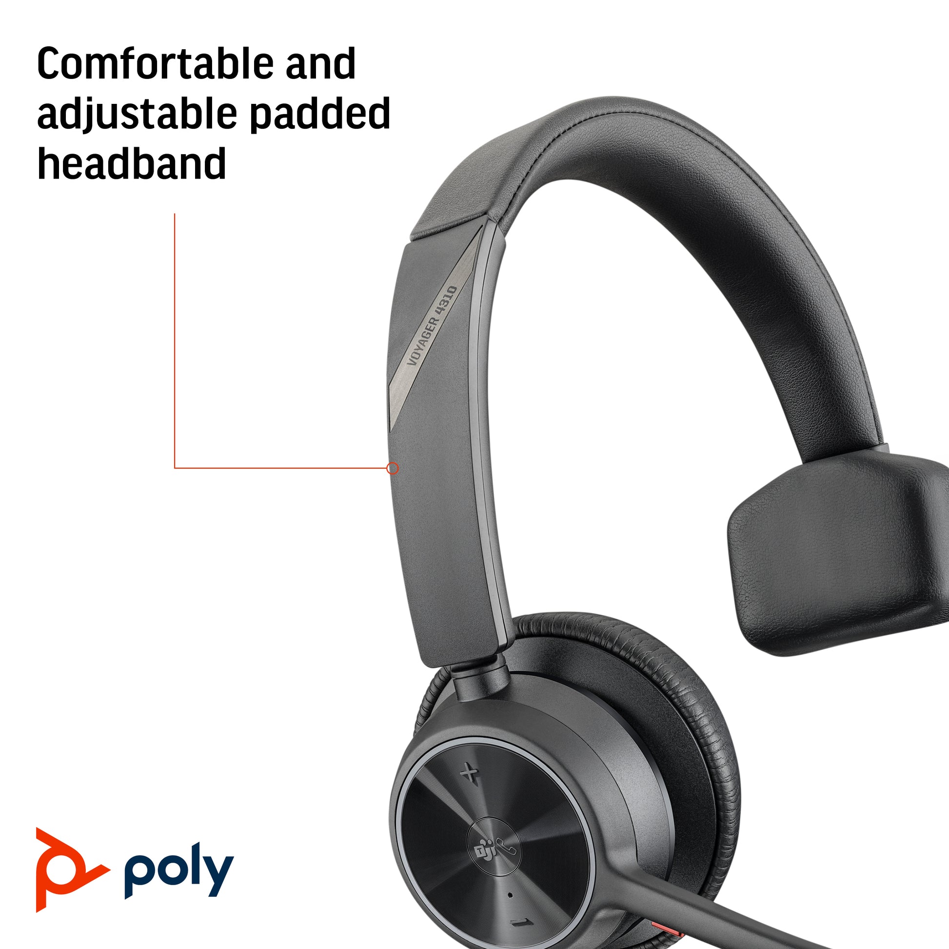 HP Poly Voyager 4310 Microsoft Teams Certified USB-A Headset +BT700 dongle