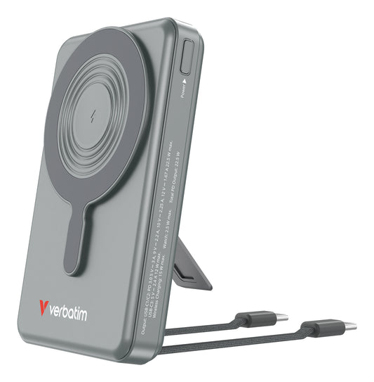 Verbatim Charge'n'Go 2C & Display Power Bank 10000 mAh Grey