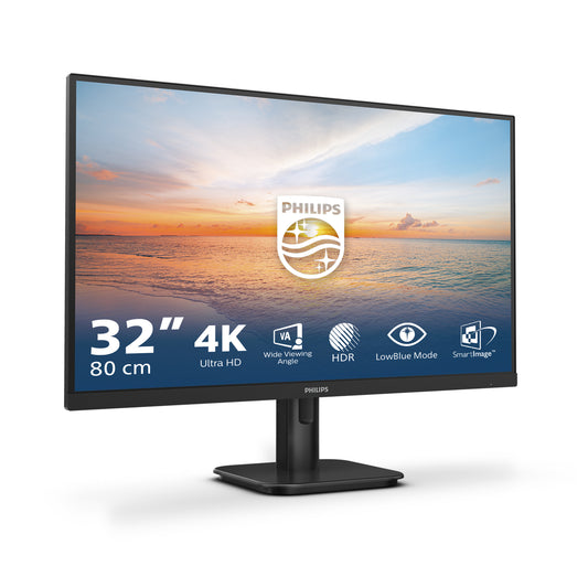 Philips 1000 series 32E1N1800LA/75 computer monitor 80 cm (31.5") 3840 x 2160 pixels 4K Ultra HD LCD Black