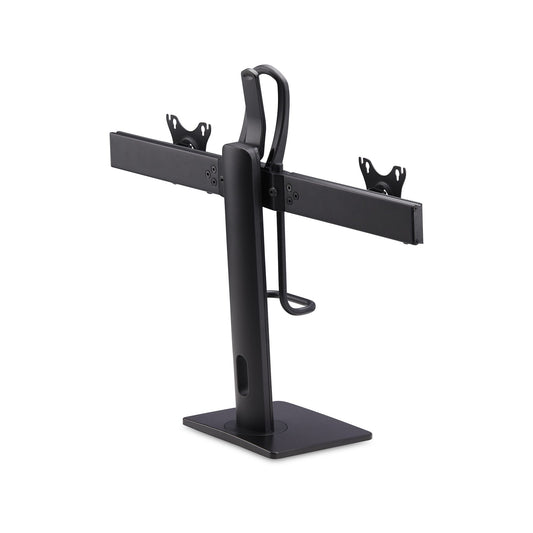 Star Tech Crossbar Dual Monitor Desk Stand For Double 27-inch Screens, VESA Mount 75x75/100x100, Toolless Height Adjustment, Up To 13.2lb (6kg) Per Display