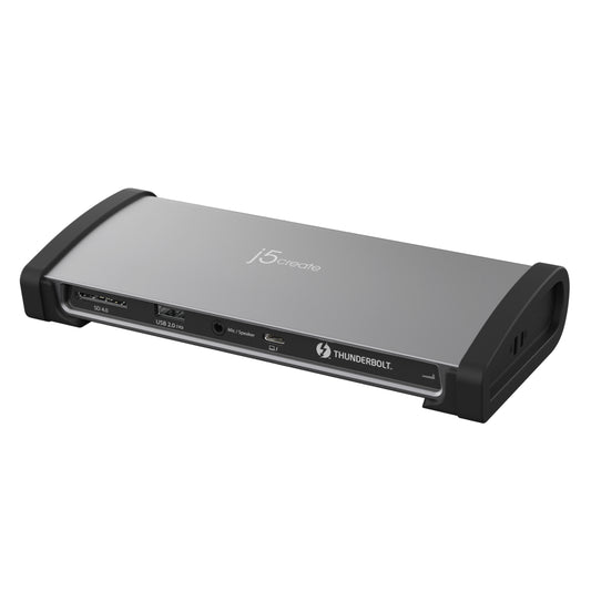 j5create JTD562 8K Thunderbolt 4 Docking Station - Thunderbolt certified, Single 8K/Dual 4K (USB-C to TB4 USB-C x 3, USB-C PD x1, USB-A x3, RJ-45, SD)