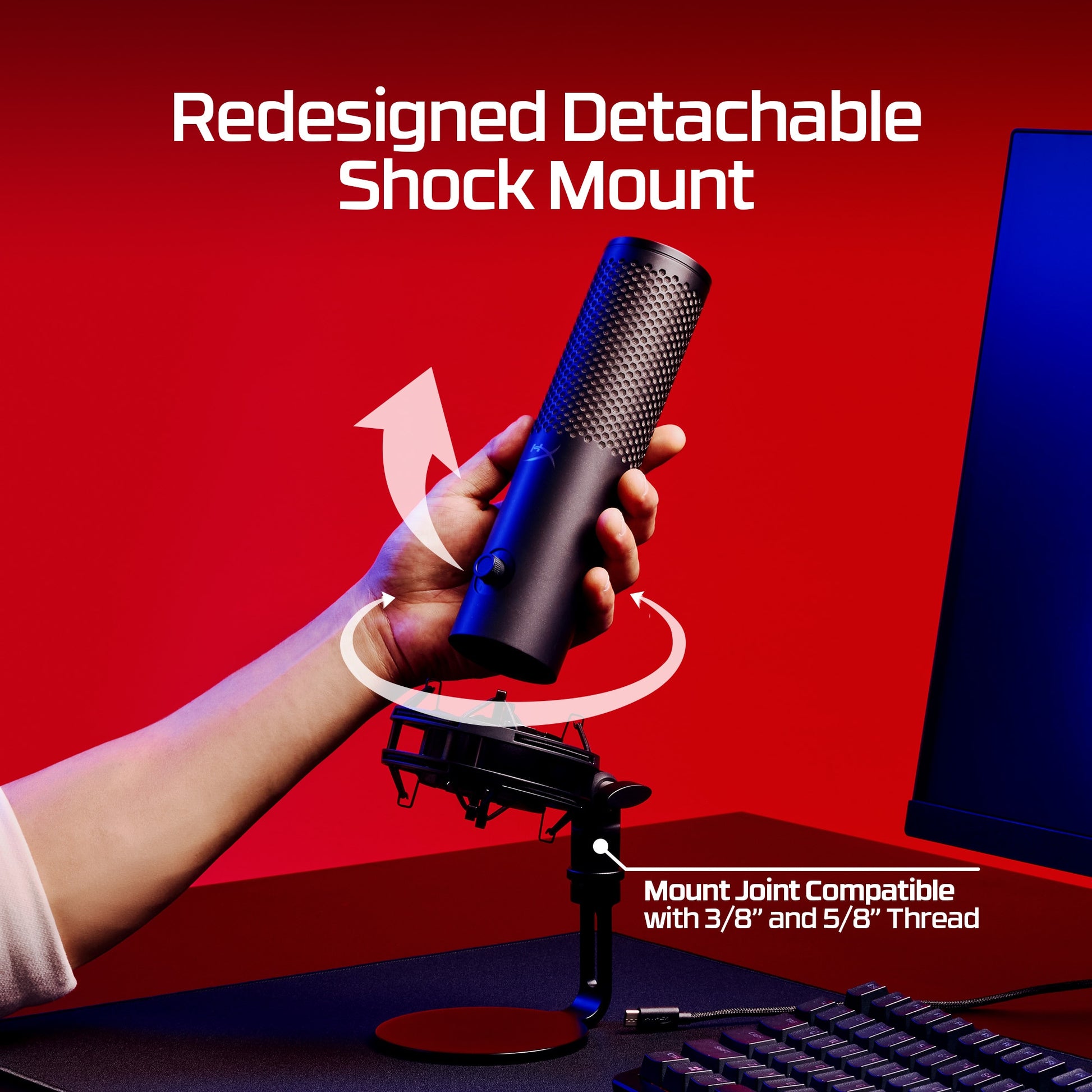 HyperX QuadCast 2 S - USB Microphone (Black) Table microphone