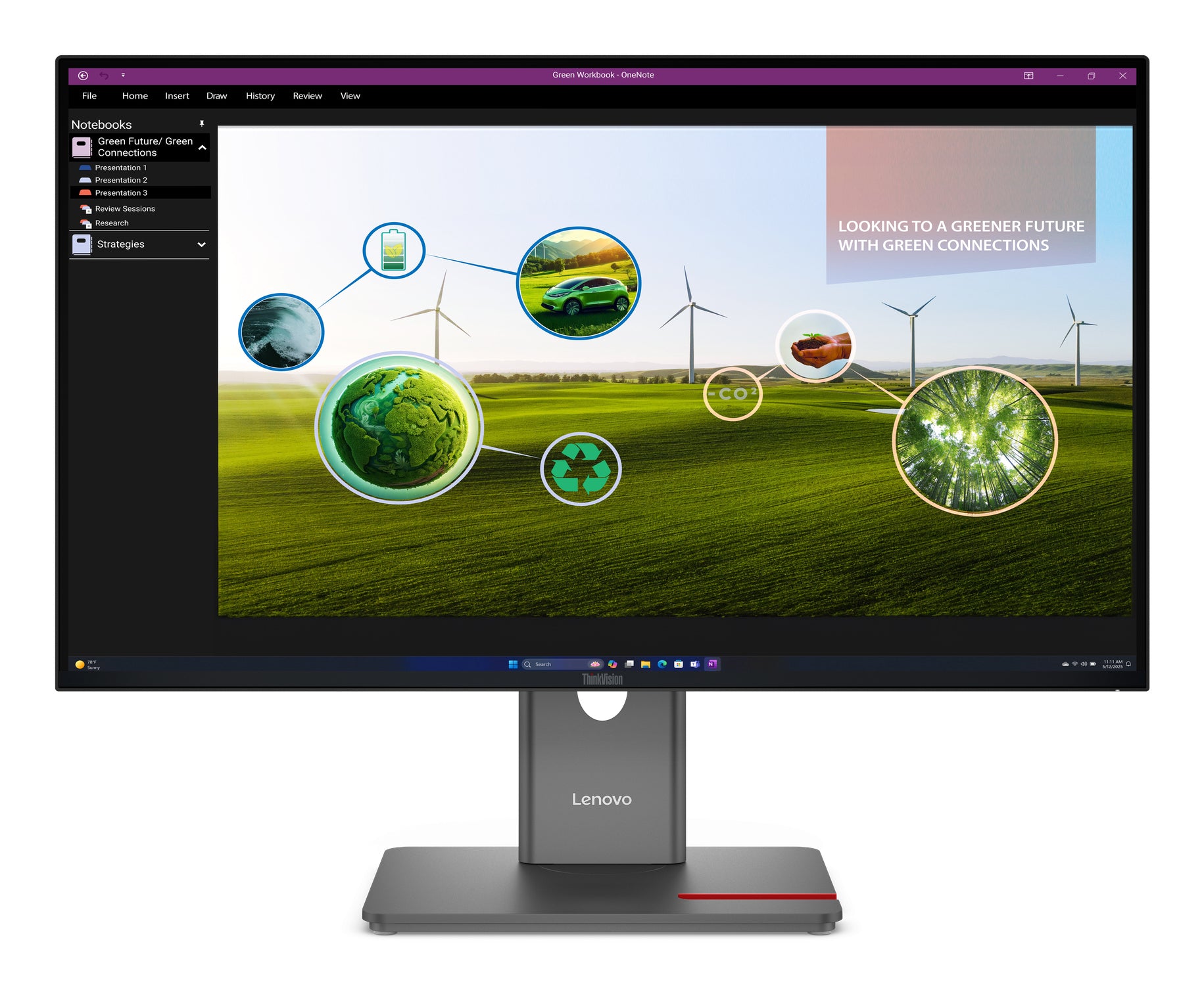 Lenovo ThinkVision P27Q-40 computer monitor 68.6 cm (27") 2560 x 1440 pixels LED Black product image