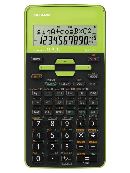 Sharp EL-531TH calculator Pocket Scientific Black, Green