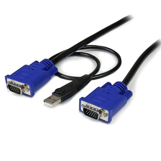 Star Tech 15 ft 2-in-1 Ultra Thin USB KVM Cable