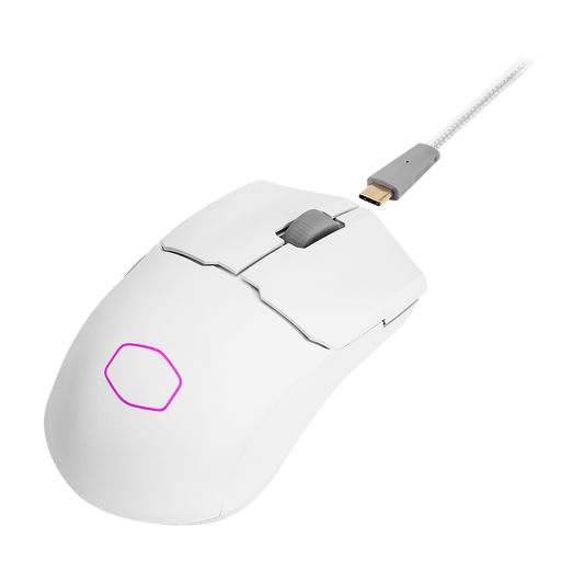 COOLER MASTER MASTERMOUSE MM712 RGB WHITE, 59G LIGHTWEIGHT DESIGN, HYBRID WIRELESS TECH (B