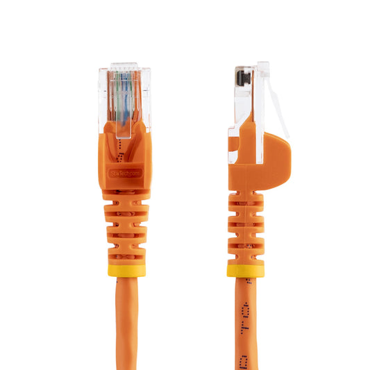 Star Tech Cat5e Ethernet Patch Cable with Snagless RJ45 Connectors - 0.5 m, Orange