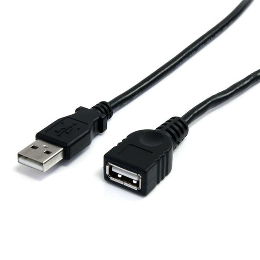 StarTech 3 ft Black USB 2.0 Extension Cable A to A - M/F