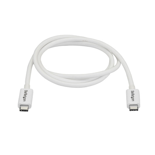Star Tech Thunderbolt 3 Cable - 20Gbps - 1m - White - Thunderbolt, USB, and DisplayPort Compatible