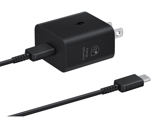 SAMSUNG AC POWER ADAPTOR - 25W, USB-C, NO CABLE (BLACK)