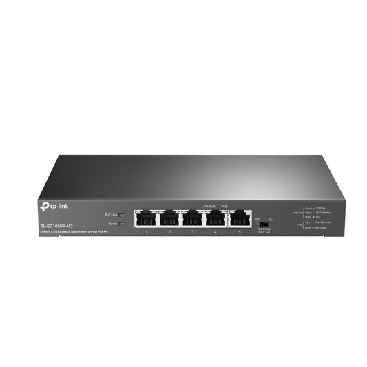 TP-Link 5-Port 2.5G Desktop Switch with 4-Port PoE++ (TL-SG105PP-M2), 3-Year WTY