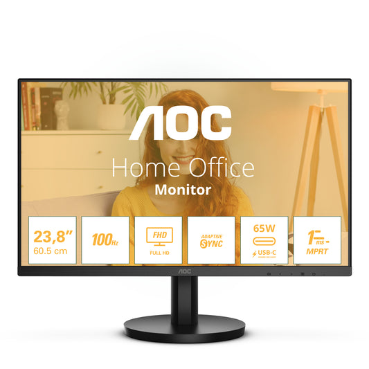 AOC 24B3CA3 computer monitor 60.5 cm (23.8") 1920 x 1080 pixels Full HD LCD Black