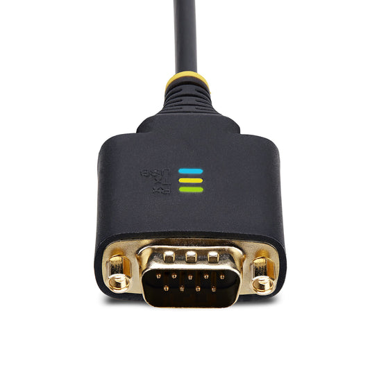 Star Tech 13ft (4m) 2-Port USB to Serial Adapter Cable, Interchangeable DB9 Screws/Nuts, COM Retention, USB-A to DB9 RS232, FTDI, Level-4 ESD Protection, Windows/macOS/ChromeOS/Linux - Rugged TPE Construction