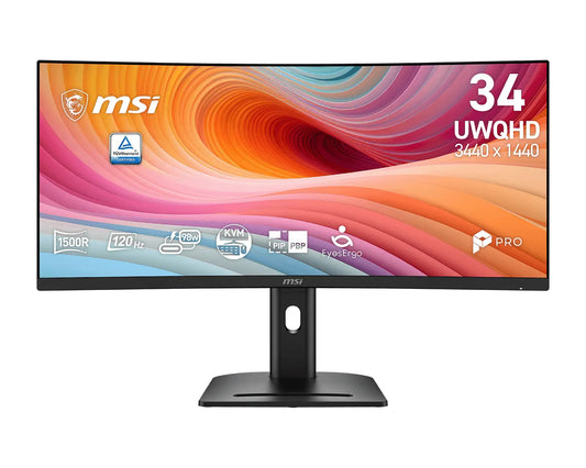 MSI PRO MP341CQPHG E12 computer monitor 86.4 cm (34") 3440 x 1440 pixels UltraWide Quad HD Black product image
