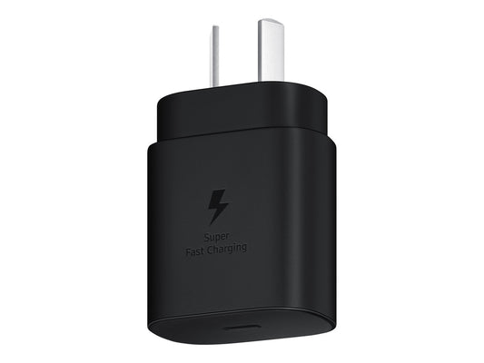 SAMSUNG AC POWER ADAPTOR - 25W, USB-C, NO CABLE (BLACK)