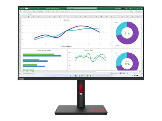 LENOVO T32P-30 31.5" UHD IPS (16:9), HDMI, DP, USB-C, TILT, PIVOT, SWIVEL, H/ADJ, 3YR