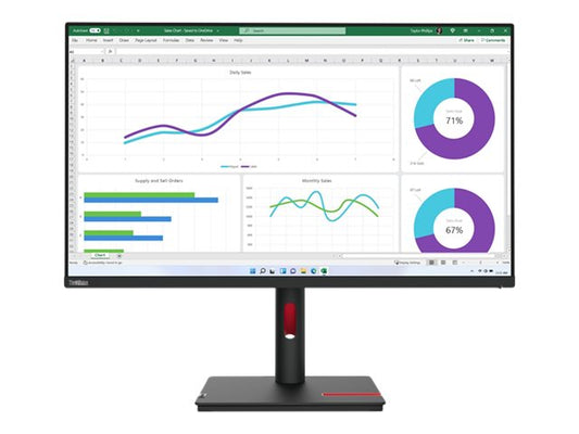LENOVO T32H-30 31.5" WLED IPS QHD (16:9), HDMI, DP, USBC, USB(4), PIVOT, H/ADJ, 3YR