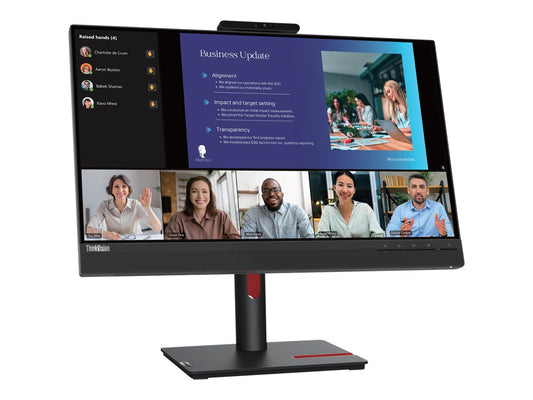 LENOVO T24V-30 23.8" WLED IPS FHD (16:9), HDMI, DP, VGA, USB(3), H/ADJ, SPKR, W/CAM, 3YR