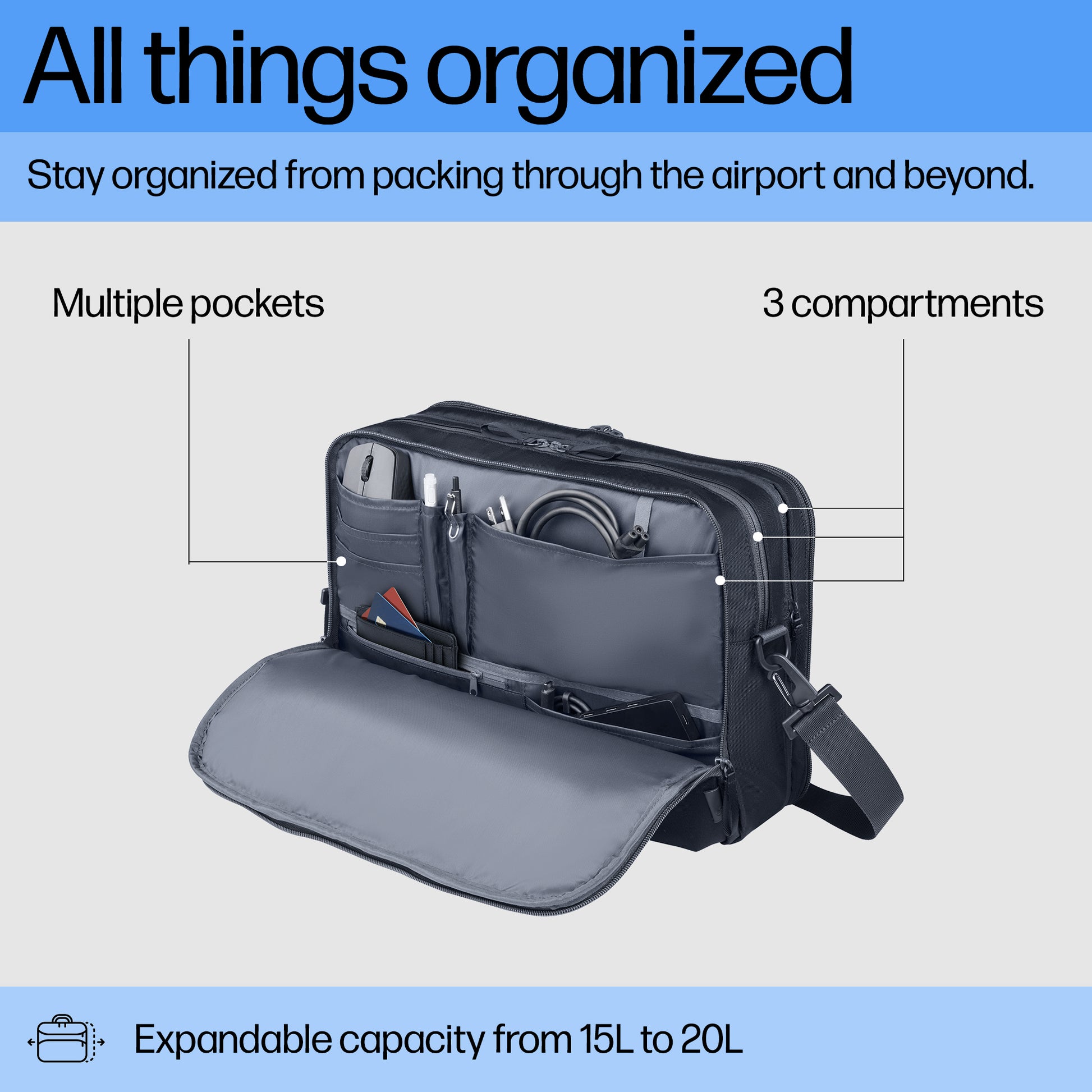 HP Travel Plus 15L 14-inch Laptop Bag