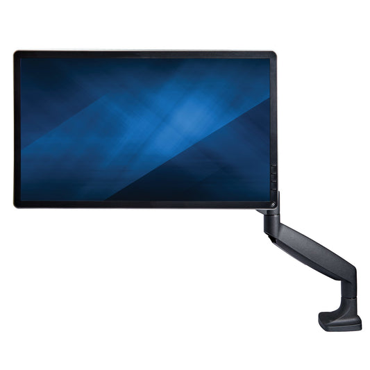 Star Tech Desk Mount Monitor Arm - Heavy Duty Ergonomic VESA Monitor Arm - Single 9kg Display - Full Motion, Height Adjustable, Articulating - Aluminum - C-Clamp/Grommet- Black