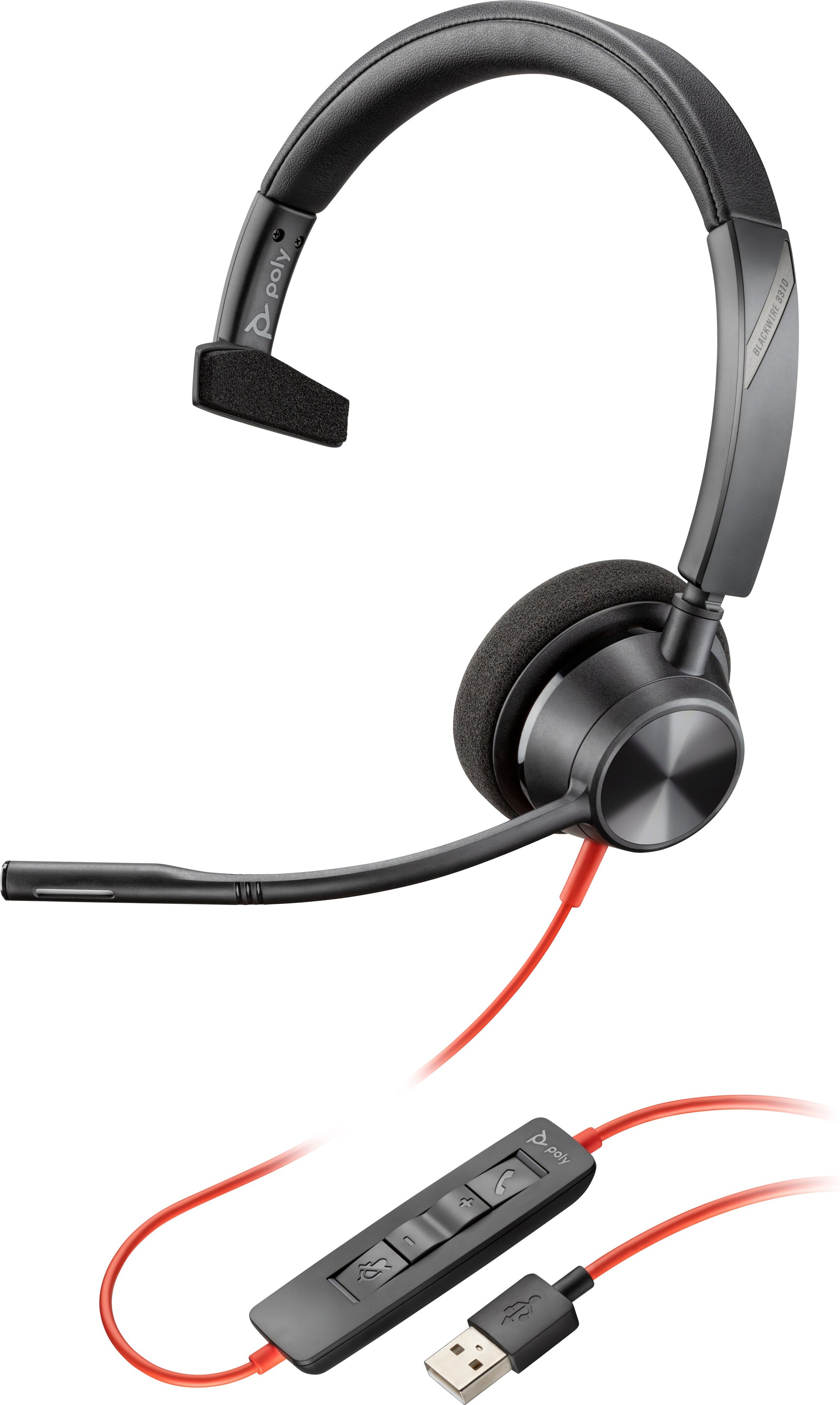 HP Poly Blackwire 5210 Monaural USB-A Headset (Bulk) product image