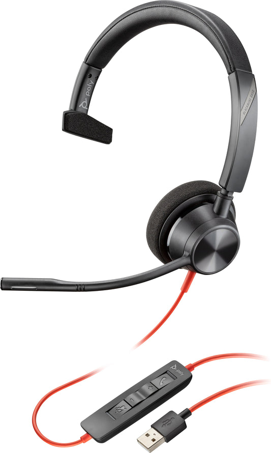 HP Poly Blackwire 5210 Monaural USB-A Headset (Bulk) product image