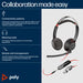 HP Poly Blackwire 5220 Stereo USB-C Headset +3.5mm Plug +USB-C/A Adapter