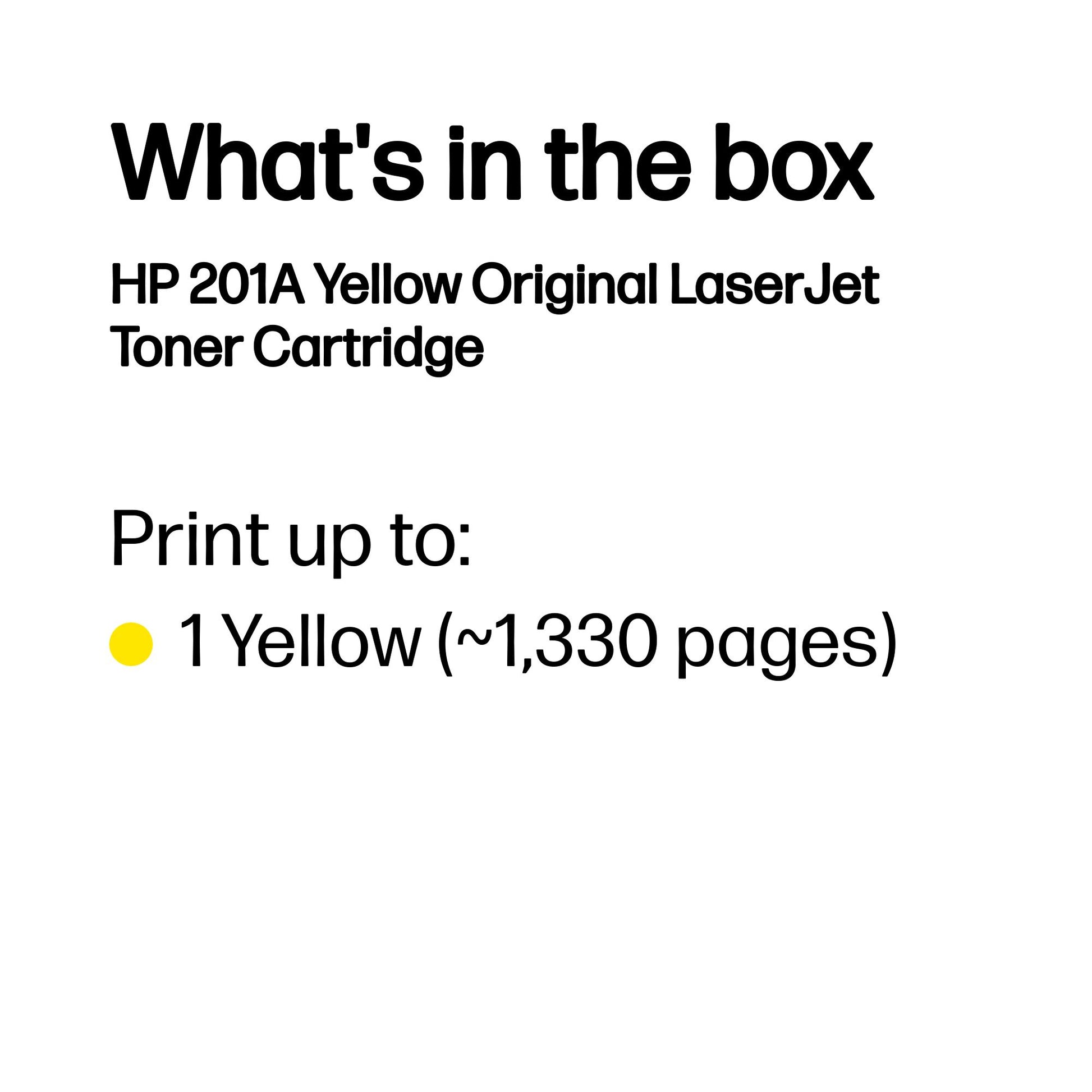 HP 201A Yellow Original LaserJet Toner Cartridge