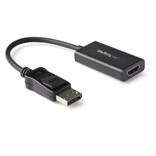 Star Tech DisplayPort to HDMI Adapter - 4K 60Hz HDR10 Active DisplayPort 1.4 to HDMI 2.0b Video Converter - 4K DP to HDMI Adapter Dongle for Monitor/Display/TV - Latching DP Connector