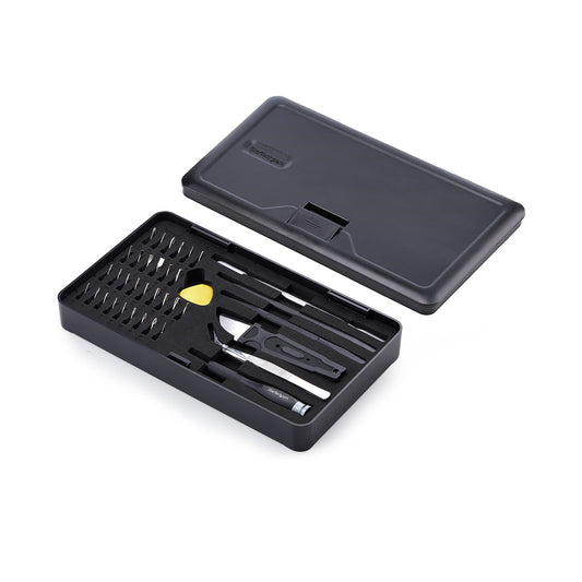 Star Tech 40-Piece Computer Repair Toolkit for Laptop/PC/Electronics/Phone, 30-Bit Precision Screwdriver Set, Removable Lid with Magnetic Pad, Prying Tools