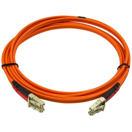 Star Tech 2m Fiber Optic Cable - Multimode Duplex 50/125 - LSZH Fiber Jumper Cord - LC/LC