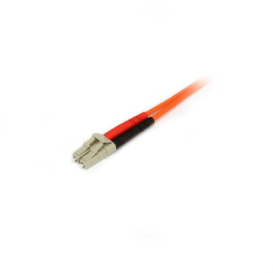 Star Tech 1m Fiber Optic Cable - Multimode Duplex 50/125 - LSZH Fiber Jumper Cord - LC/SC