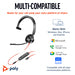 HP Poly Blackwire 3315 Monaural USB-C Headset +3.5mm Plug +USB-C/A Adapter