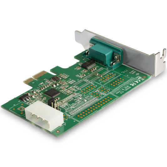 Star Tech 1-port PCI Express RS232 Serial Adapter Card - PCIe RS232 Serial Host Controller Card - PCIe to Serial DB9 - 16950 UART - Low Profile Expansion Card - Windows & Linux