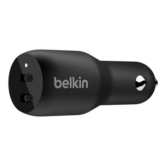 Belkin DUAL USB-C CAR CHARGER 36W (CCB002BTBK)