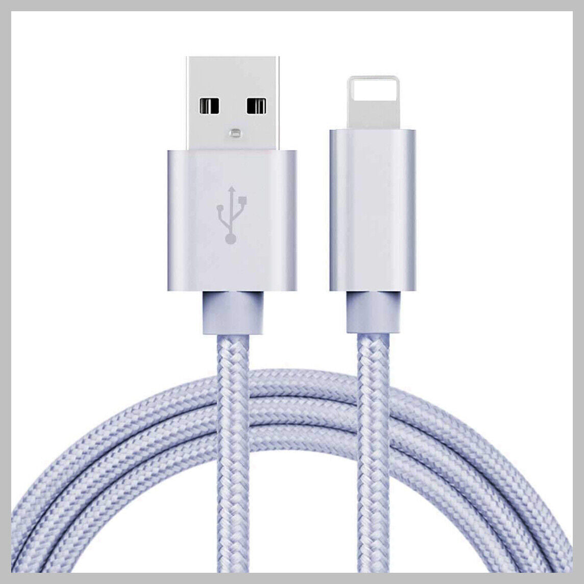 Braided USB Charging & Data Cable for iPhone 14, 13, 12, 11 Pro Max, XR, and iPad