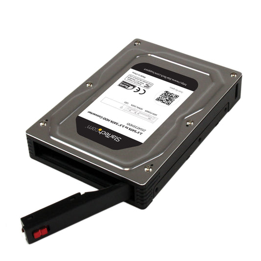 Star Tech 2.5” to 3.5” SATA Aluminum Hard Drive Adapter Enclosure with SSD / HDD Height up to 12.5mm