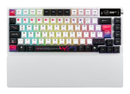 ASUS ROG Azoth X keyboard Gaming USB + RF Wireless + Bluetooth QWERTZ White