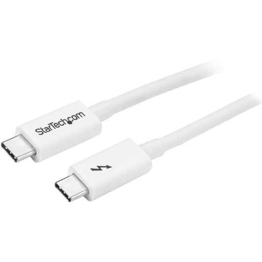 Star Tech Thunderbolt 3 Cable - 20Gbps - 1m - White - Thunderbolt, USB, and DisplayPort Compatible