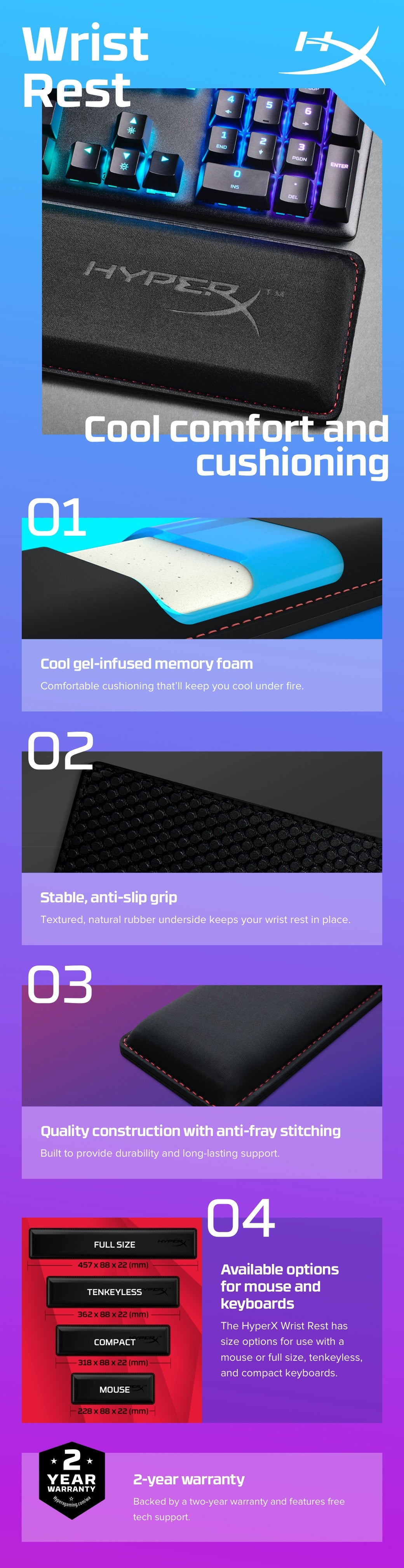 HyperX Wrist Rest - Mouse