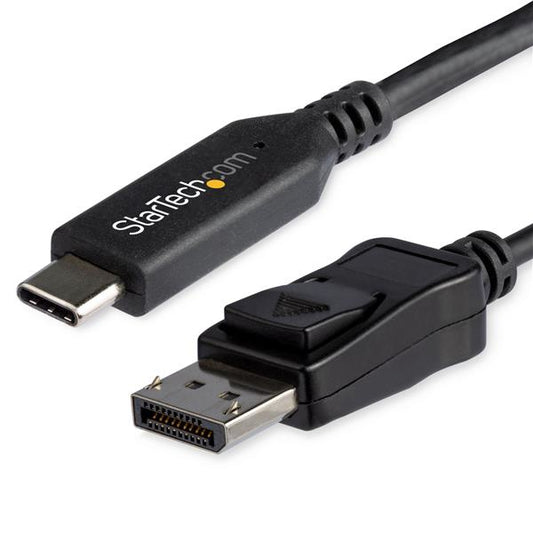 StarTech 6ft/1.8m USB C to DisplayPort 1.4 Cable - 4K/5K/8K USB Type-C to DP 1.4 Alt Mode Video Adapter Converter - HBR3/HDR/DSC - 8K 60Hz DP Monitor Cable for USB-C/Thunderbolt 3