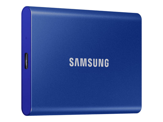 SAMSUNG T7 Portable SSD- Up to 1050MB/s - USB 3.2 External Solid State Drive, Blue [500 GB ] [1TB ] [2TB] Options [ MU-PC500H ]- Encrypted -