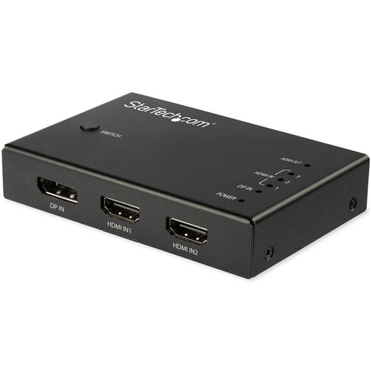 Star Tech 4-Port HDMI Video Switch - 3x HDMI and 1x DisplayPort - 4K 60Hz