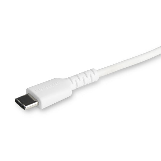 Star Tech 3 foot (1m) Durable White USB-C to Lightning Cable - Heavy Duty Rugged Aramid Fiber USB Type C to Lightning Charger/Sync Power Cord - Apple MFi Certified iPad/iPhone 12