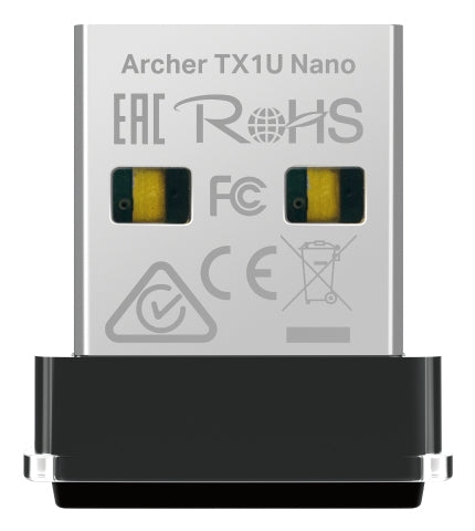 TP-Link Archer TX1U Nano AX300 Nano Wi-Fi 6 USB Adapter
SPEED: 287 Mbps at 2.4 GHz
SPEC: Internal Antennas, USB 2.0
FEATURE: MU-MIMO, OFDMA