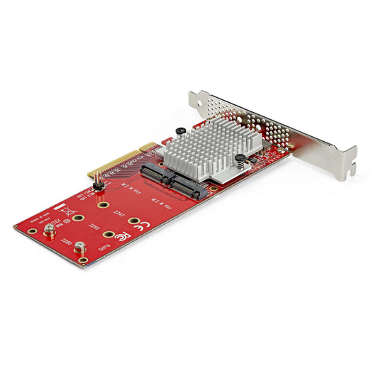 Star Tech Dual M.2 PCIe SSD Adapter Card - x8 / x16 Dual NVMe or AHCI M.2 SSD to PCI Express 3.0 - M.2 NGFF PCIe (M-Key) Compatible - Supports 2242, 2260, 2280 - JBOD - Mac & PC