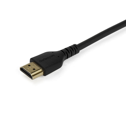 Star Tech 6ft (2m) Slim HDMI 2.0 Cable, Flexible Premium Certified HDMI Cord with Ethernet, UHD 4K 60Hz HDR10, Durable Aramid Fiber Design with TPE Jacket