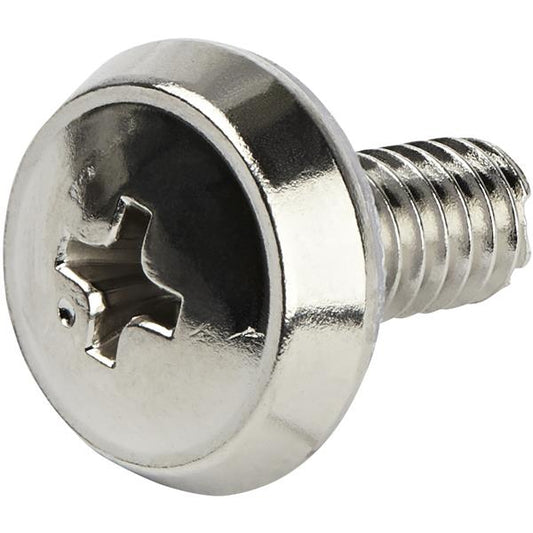 Star Tech 12-24 Server Rack Screws - 50 pack - Nickel-Plated