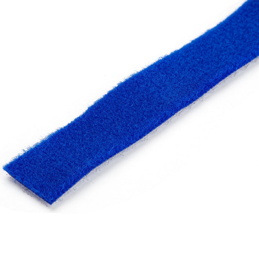 Star Tech 25ft Hook and Loop Roll - Cut-to-Size Reusable Cable Ties - Bulk Industrial Wire Fastener Tape /Adjustable Fabric Wraps Blue / Resuable Self Gripping Cable Management Straps