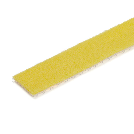 Star Tech 25ft Hook and Loop Roll - Cut-to-Size Reusable Cable Ties - Bulk Industrial Wire Fastener Tape /Adjustable Fabric Wraps Yellow / Resuable Self Gripping Cable Management Straps